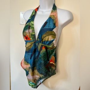 SHEIN Womens One Piece Multi Color Swimsuit NWT Size Large